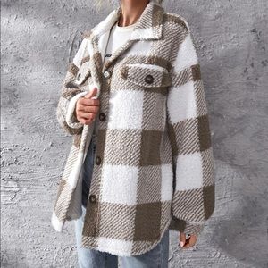 NWOT Flanel Teddy Shirt-Jacket